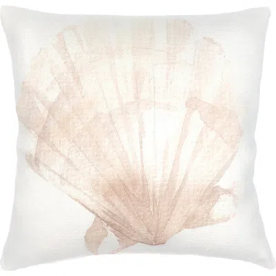 Anaya Linen Pillow With Down Alternative Insert In Sanibel Shell Beige