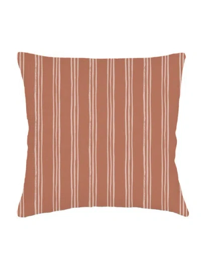 Anaya Linen Pillow With Down Insert In Brown