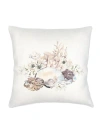 Anaya Linen Pillow With Down Insert In Oyster & Pearls White