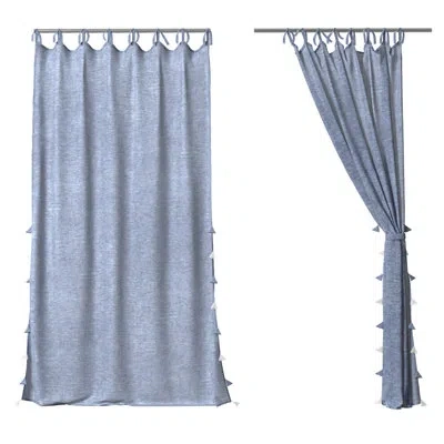 Anaya Linen Solid Sheer Single Curtain Panel