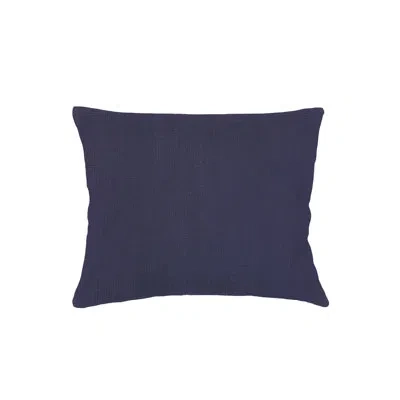 Anaya Luxe Blue So Soft Linen Dutch Euro Pillow 28x36 With Down Alternative Insert In Black
