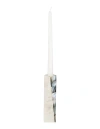 Anaya Marble Grey Pearl Candle Holders In White