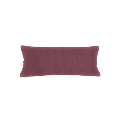 Anaya Maroon So Soft Linen Body Pillow 20x54 With Down Alternative Insert In Red