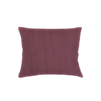 Anaya Maroon So Soft Linen Dutch Euro Pillow 28x36 With Down Insert In Red
