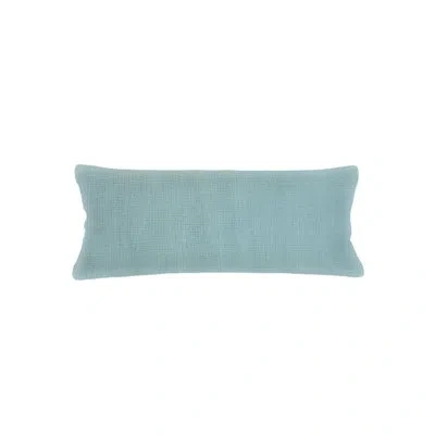 Anaya Mist Blue So Soft Linen Pillow 13x30 With Down Insert