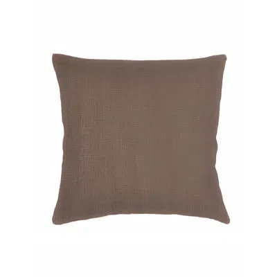 Anaya Mocha Brown So Soft Linen Euro Pillow 26x26 With Down Insert