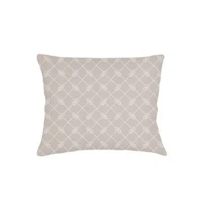 Anaya Natural Beige Captains Knots Linen Pillow Standard Sham In Brown