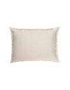 Anaya Natural Beige Fringe Dutch Euro Linen Pillow With Down Alternative Insert