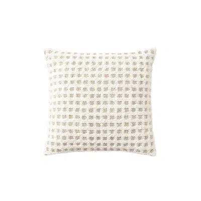 Anaya Natural Beige Harbor Tweed Indoor Outdoor Pillow Cover 20x20