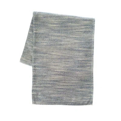 Anaya Natural Waves Indoor Outdoor Table Runner In Indigo