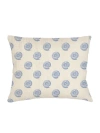 Anaya Nautilus Shell Linen Dutch Euro Pillow 28x36 With Down Alternative Insert In Blue