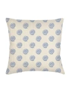 Anaya Nautilus Shell Linen Euro Pillow 26x26 With Down Insert In Blue