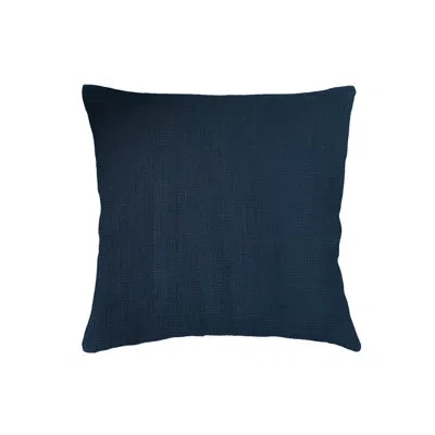 Anaya Navy Blue So Soft Linen Pillow 20x20 With Down Insert