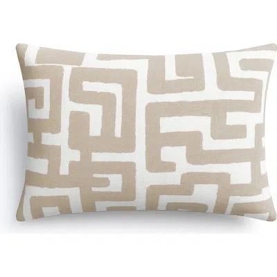 Anaya Nomad Maze Pillow In Natural Beige