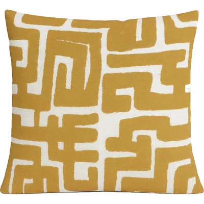 Anaya Nomad Maze Pillow In Tuscan Yellow