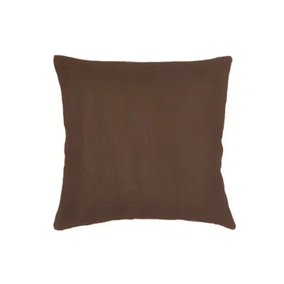 Anaya Oak Brown So Soft Linen Euro Pillow 26x26 With Down Insert