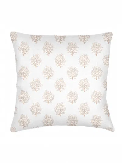 Anaya Ocean Coral Linen Pillow Cover Only In Beige