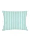 Anaya Ocean Drift Aqua Stripe Linen Dutch Euro Pillow 28x36 With Down Alternative Insert In Aqua