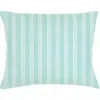 Anaya Ocean Drift Aqua Stripe Linen Dutch Euro Pillow 28x36 With Down Insert In Aqua