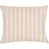 Anaya Ocean Drift Beige Stripe Linen Dutch Euro Pillow 28x36 With Down Insert In Beige Stripe