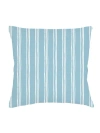Anaya Ocean Drift Blue Stripe Linen Euro Pillow 26x26 With Down Alternative Insert In Blue