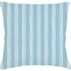 Anaya Ocean Drift Blue Stripe Linen Euro Pillow 26x26 With Down Insert In Blue
