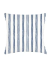 Anaya Ocean Drift Navy Stripe Linen Euro Pillow 26x26 With Down Insert In Navy