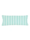 Anaya Ocean Drift Stripe Linen Pillow With Down Insert In Aqua