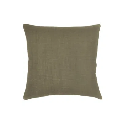 Anaya Olive Green So Soft Linen Pillow 22x22 With Down Alternative Insert
