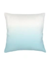 Anaya Ombre Linen Pillow With Down Alternative Insert In Aqua