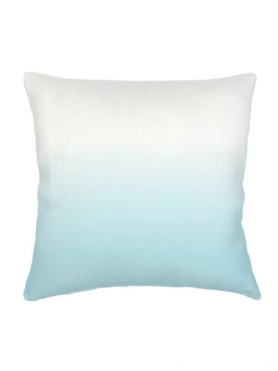 Anaya Ombre Linen Pillow With Down Alternative Insert In Aqua