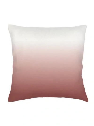 Anaya Ombre Linen Pillow With Down Alternative Insert In Terracotta