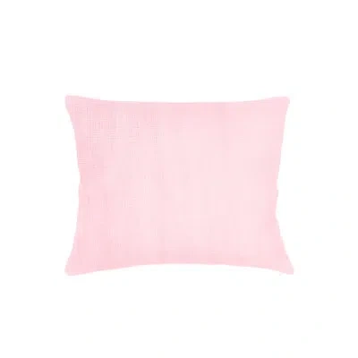 Anaya Palm Beach Pink So Soft Linen Dutch Euro Pillow 28x36 With Down Insert