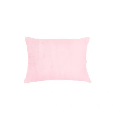 Anaya Palm Beach Pink So Soft Linen Pillow 14x20 With Down Insert