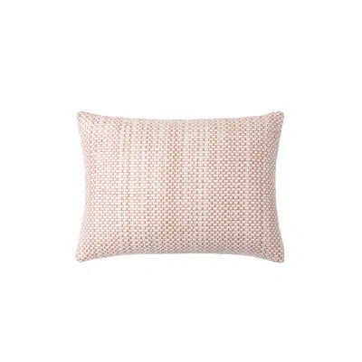 Anaya Polished Pink Shoreline Grid Indoor Outdoor Pillow Cover 14x20 In Polished Pink,pillow Cover Only - No Insert
