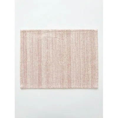 Anaya Polished Pink Shoreline Grid Indoor Outdoor Placemat