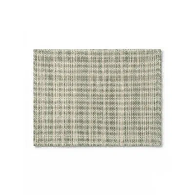 Anaya Pure Green Seagrass Stripe Indoor Outdoor Placemat In Brown