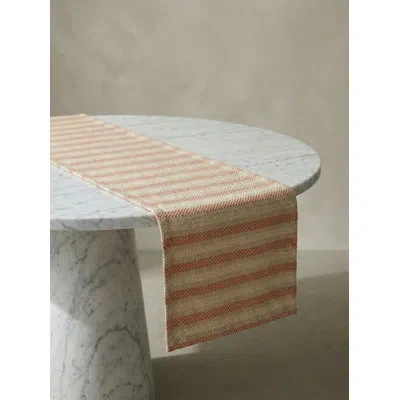 Anaya Red Marina Stripe Indoor Outdoor Table Runner 14x72