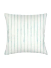 Anaya Riviera Striped Linen Euro Pillow 26x26 With Down Alternative Insert In Aqua