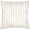Anaya Riviera Striped Linen Pillow Down Alternative Insert In Beige