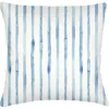 Anaya Riviera Striped Linen Pillow Down Alternative Insert In Blue