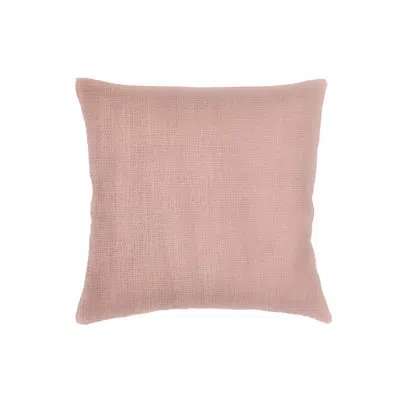 Anaya Rose Pink So Soft Linen Pillow 18x18 With Down Insert In Brown