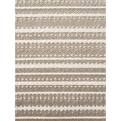 Anaya Rustic Beige Seabreeze Stripe Indoor Outdoor Pillow Cover 14x20 In Neutral