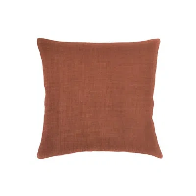 Anaya Rustic Orange So Soft Linen Euro Pillow 26x26 With Down Alternative Insert