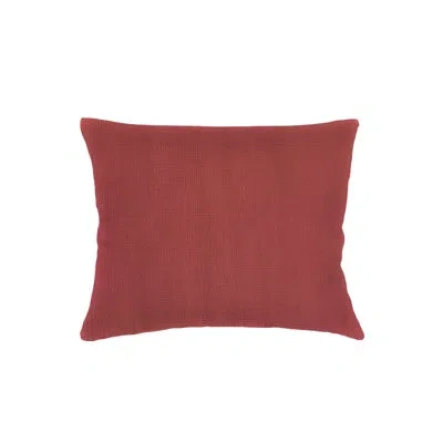 Anaya Rustic Red So Soft Linen Dutch Euro Pillow 28x36 With Down Insert