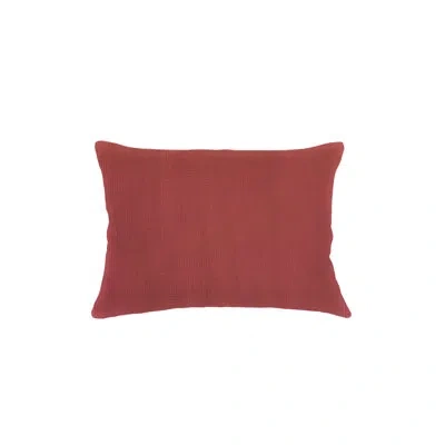 Anaya Rustic Red So Soft Linen Pillow 14x20 With Down Insert