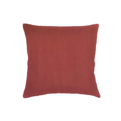 Anaya Rustic Red So Soft Linen Pillow 18x18 With Down Alternative Insert
