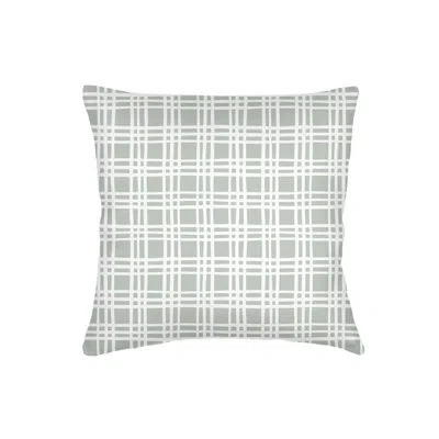 Anaya Sage Green Estate Plaid Linen Euro Pillow 26x26 With Down Insert