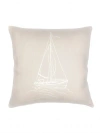 Anaya Sailing Linen Pillow With Down Insert In Beige