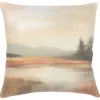 Anaya Saltwater Linen Pillow With Down Alternative Insert In Coral